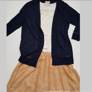 NWOT mustard printed old navy skirt. size small.